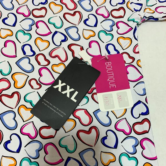 IBKomfortable by IBKUL 2 Piece Pajama Short Set Women Size 2XL NWT Hearts Lounge - Picture 3 of 11